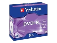 Verbatim
43497
DVD+R/4.7GB 16xspd AdvancedAzo 5pk
