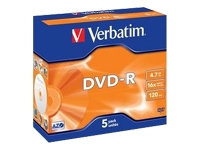 Verbatim
43519
DVD-R/4.7GB 16xspd ADVANCEDAZO 5pk