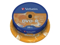 Verbatim
43522
DVD-R/4.7GB 16xspd ADVANCEDAZO 25Spindle