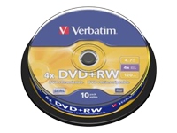 Verbatim
43488
DVD+RW/4.7GB 4xspd Spdl 10pk
