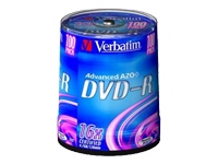 Verbatim
43549
DVD-R/4.7GB 16xsd AdvancedAZO Spdl 100