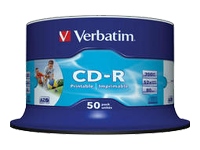 Verbatim
43309
CD-R/700MB 80Min 52x SupAZO Spdl 50pkPrt