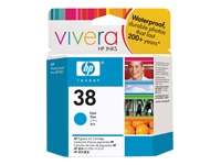 HP
C9415A
HP No 38 Ink Cart/Cyan Pigment w/vivera