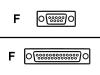 HP - Serial cable - DB-25 (M) - DB-9 (F) - 3 m - black, white