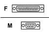 HP - Serial adapter - DB-25 (F) - DB-9 (M)