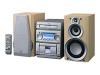 JVC UX-P7R - Micro system - radio / CD / cassette - silver, wood look