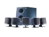 Hercules XPS 510 - PC multimedia home theatre speaker system - 60 Watt (Total) - dark blue