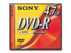 Sony - DVD-R - 4.7 GB - jewel case - storage media