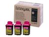 Lexmark - Print cartridge - 3 x yellow, cyan, magenta - 625 pages