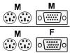 IC Intracom - Keyboard / video / mouse (KVM) cable - 6 pin PS/2, HD-15 (M) - 6 pin PS/2, HD-15 - 1.8 m