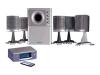 VideoLogic ZXR 500 - PC multimedia home theatre speaker system - 65 Watt (Total) - metallic grey