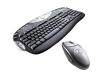 Logitech Cordless Desktop Optical - Keyboard - wireless - 105 keys - mouse - USB / PS/2 wireless receiver - Belgium