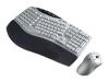 Logitech Cordless Desktop Pro - Keyboard - wireless - 104 keys - ergonomic - mouse - AT / PS/2 wireless receiver - white - German - retail