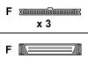 Adaptec - SCSI internal to external cable - 50 PIN IDC (F) - HD-50 (F) - 1.25 m