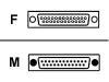 Roline - Parallel cable - DB-25 (F) - DB-25 (M) - 1.8 m - thumbscrews
