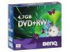 BenQ - DVD+RW - 4.7 GB 1x - jewel case - storage media