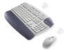 Logitech Cordless Desktop - Keyboard - wireless - 104 keys - mouse - PS/2 wireless receiver - white - German - retail