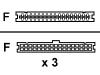 Roline - Floppy cable - 34 PIN IDC (F) - 34 PIN IDC, 34 PIN Card/Edge (F) - 0.5 m