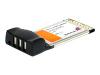 StarTech.com CBUSB2 - USB adapter - CardBus - Hi-Speed USB - 3 ports
