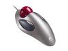 Logitech Marble Mouse - Trackball - optical - 4 button(s) - wired - PS/2, USB - silver, red