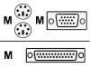 Linksys - Keyboard / video / mouse (KVM) cable - 6 pin PS/2, HD-15 (M) - DB-25 (M) - 3 m