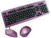 Chieftec Michelangelo Cordless Golden - Keyboard - wireless - RF - mouse - PS/2 wireless receiver - purple - Norwegian