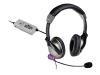Trust Multi Function 410 Bass - Headset ( ear-cup ) - light grey