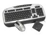 Labtec Wireless Desktop - Keyboard - wireless - RF - mouse - PS/2 wireless receiver - black, silver - English