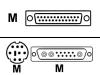 Avocent - Keyboard / video / mouse (KVM) cable - DB-25 (M) - 8 PIN mini-DIN, 13W3 (M) - 1.2 m