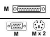 Avocent - Keyboard / video / mouse (KVM) cable - DB-25 (F) - 6 pin PS/2, HD-15 (M) - 9.1 m