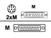 Avocent Sun Keyboard, Sun Mouse & 13W3 video - Keyboard / video / mouse (KVM) cable - 8 PIN mini-DIN, 13W3 (M) - DB-25 (M) - 2.4 m