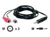 StarTech.com Stereo Audio Cable - 3.5mm Male to 2x RCA Male - Audio cable - RCA (M) - mini-phone stereo 3.5 mm  (M) - 1.8 m