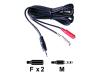 StarTech.com - Audio cable - mini-phone stereo 3.5 mm  (F) - mini-phone stereo 3.5 mm  (M) - 1.8 m