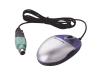 Fellowes Mini Web Pro Optical Mouse - Mouse - optical - 5 button(s) - wired - PS/2, USB - metallic silver, translucent blue