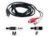 StarTech.com - Audio cable - RCA (F) - mini-phone stereo 3.5 mm  (M) - 1.8 m