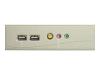 ASUS J-Panel - USB / audio panel - 4 PIN USB Type A, mini-phone stereo 3.5 mm , RCA, mini-phone 3.5mm