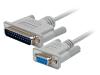StarTech.com 'AT' Modem Cable - Serial cable - DB-9 (F) - DB-25 (M) - 0.2 m