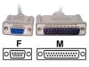 StarTech.com - Serial cable - DB-9 (F) - DB-25 (M) - 3 m