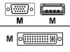 Fujitsu - Video / USB cable - 4 PIN USB Type A, HD-15 (M) - M1-DA (M)