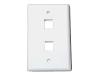 StarTech.com Dual Outlet Universal Wallplate - Wall plate - white - 2 ports