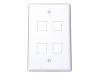 StarTech.com - Faceplate - white - 4 ports