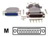StarTech.com Crimp Connector - Serial / parallel connector - DB-25 (M)