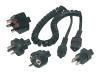 APC International Notebook Plug Adapter Kit C6 3-Prong - Power cable kit - power, BS 1363, CEE 7/7 (SCHUKO), NEMA 5-15 (M) - power, BS 1363, CEE 7/7 (SCHUKO), NEMA 5-15 (F) - 1.8 m - black