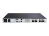 HP IP console switch 1x1x16 - KVM switch - PS/2 - CAT5 - 16 ports - 1 local user - 1 IP user - 1U external