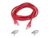 Belkin - Patch cable - RJ-45 (M) - RJ-45 (M) - 15 m - ( CAT 5e ) - moulded, snagless - red