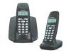 Siemens Gigaset A200 Duo - Cordless phone w/ call waiting caller ID - DECT\GAP - single-line operation - rich black + 1 additional handset(s)
