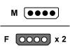 StarTech.com LP4 to 2x LP4 Power Y Splitter Cable - Power cable - 4 PIN internal power (F) - 4 PIN internal power (M) - 0.2 m