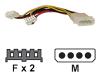 AESP - Power splitter - 4 PIN internal power (M) - 4 PIN mini-power connector (F)