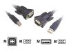 EMINE K9C0 - Keyboard / video / mouse (KVM) cable - HD-15, 4 PIN USB Type B (M) - 4 PIN USB Type A, HD-15 (M) - 4.8 m - black
