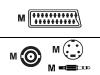 AESP - Video / audio cable - SCART (M) - 4 PIN mini-DIN, BNC, mini-phone 3.5mm (M) - 10 m